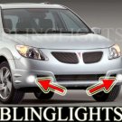 2005 2006 Pontiac Vibe GT Xenon Foglamps Foglights Driving Fog Lamps Lamp Light Lights Kit