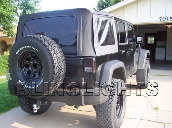 Jeep Wrangler Tinted Film Taillamps Taillights Tail Lamps Lights Smoked Protection Overlays Tint