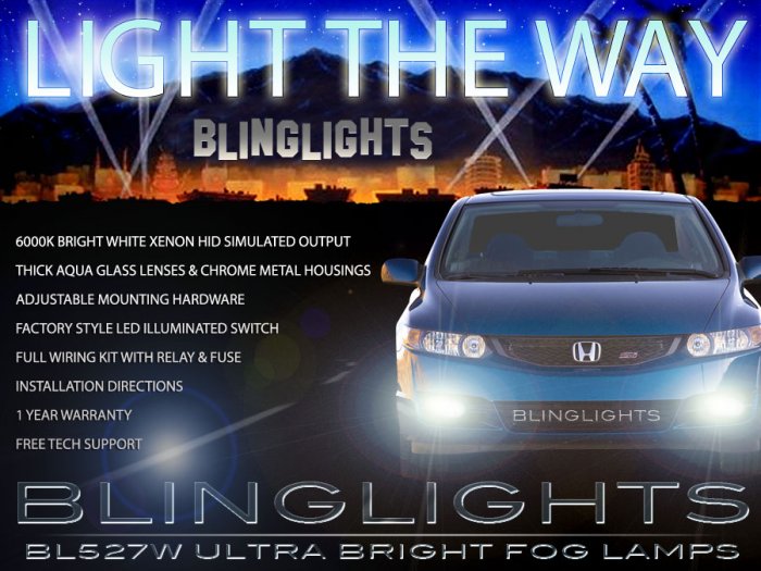 2006 2007 2008 Honda Civic Coupe Fog Lamps Lights Kit DX LX EX EXL Si