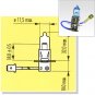 H3 Rising Super White 3950K 55W Replacement Light Bulb Set of 2 from Japan
