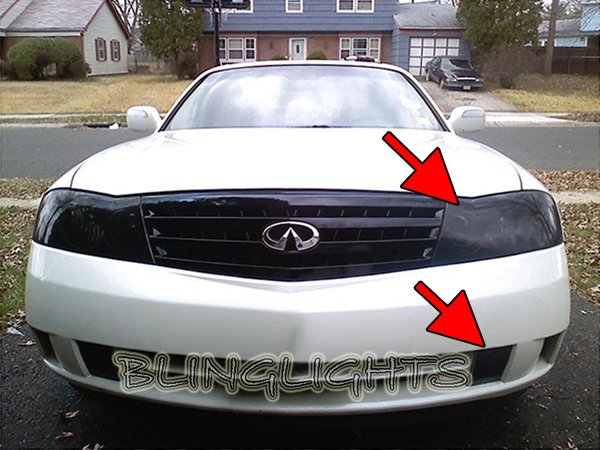2003 2004 Infiniti M45 Tint Protection Film for Smoked Headlamps Headlights Head Lamps Lights