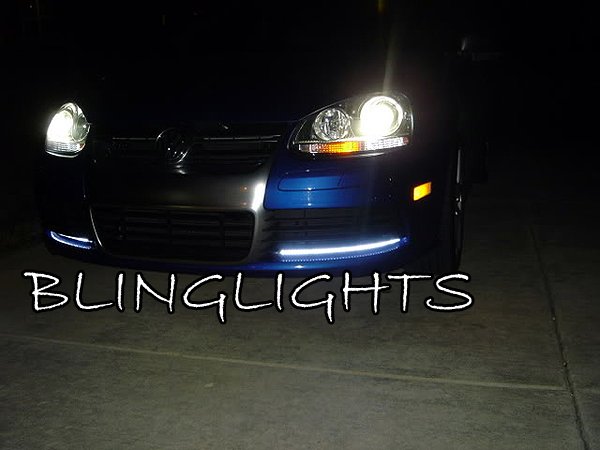 2006-2010 VW Jetta A5 LED DRL Head Lights Strips Day Time Running Lamps Kit Volkswagen