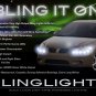 Chevrolet Chevy Cobalt LED DRL Strips for Headlamps Headlights Head Lamps Day Time Running Lights
