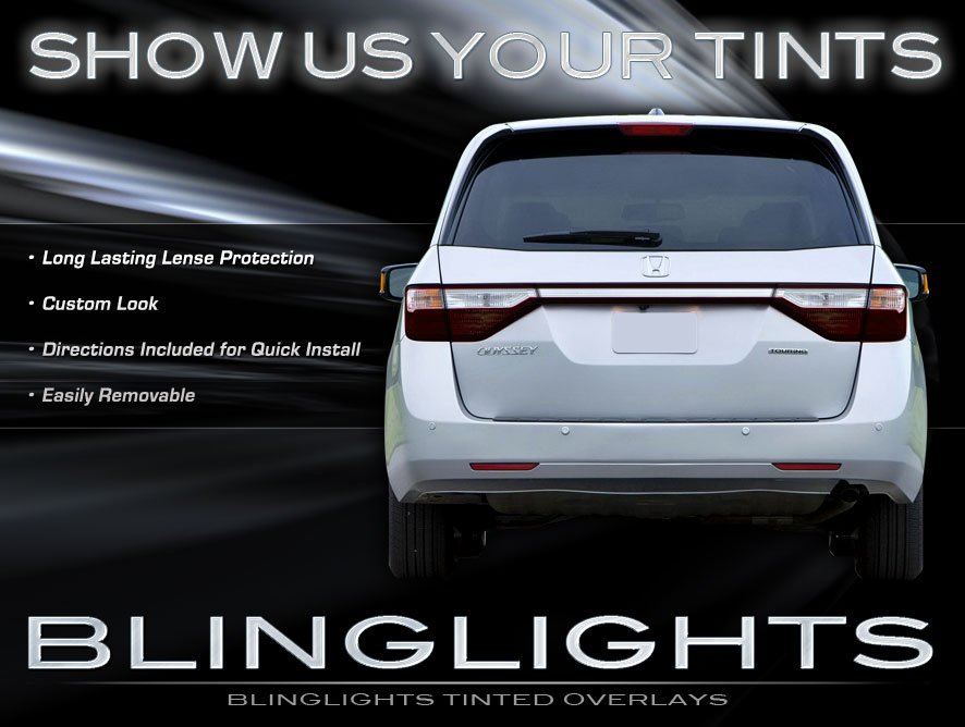 Honda Odyssey Tinted Tail Lamp Light Overlays Kit Smoked Protection Film