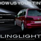 Volkswagen VW Touran Tinted Smoked Taillamps Taillights Tail Lamps Lights Protection Overlays