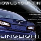 Mitsubishi Galant Tinted Smoked Protection Overlays for Taillamps Taillights Tail Lamps Lights