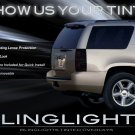 Chevy Tahoe Murdered Out Taillights Protective Overlays Lense Film Tinted Taillamps Kit