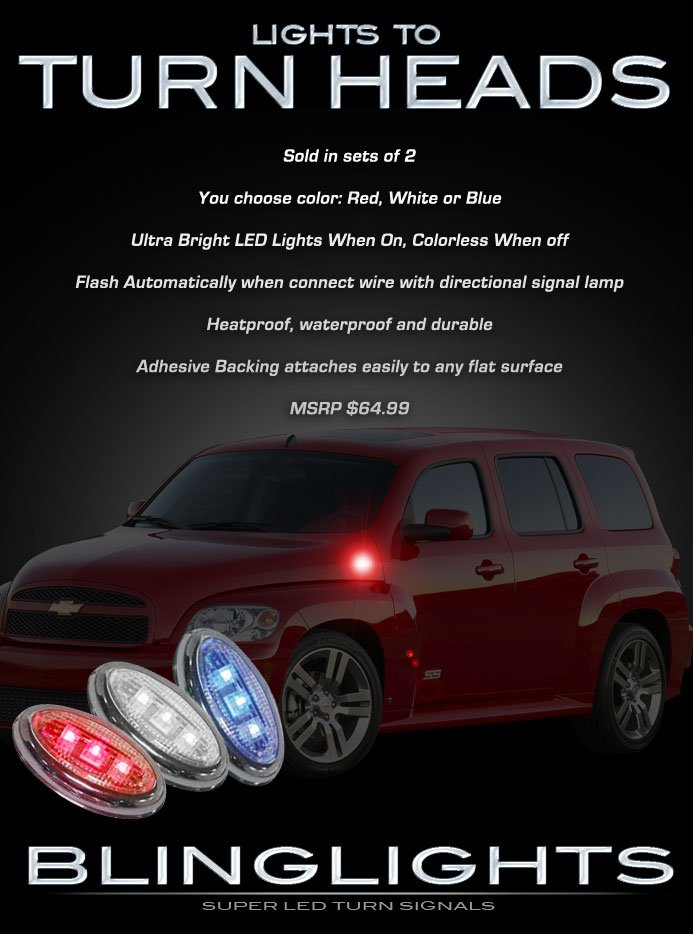 Chevy HHR LED Side Marker Accent Turnsignals Lights Turn Signals Lamps