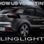 Kia Rio Hatchback Tinted Tail Light Overlay Lamp Smoked Kit Film Protection