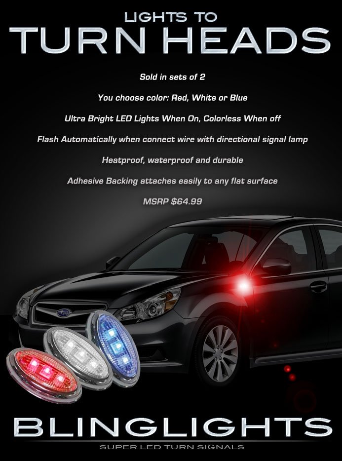 Subaru Legacy LED Flush Mount Light Side Turnsignal Lamps Marker Set