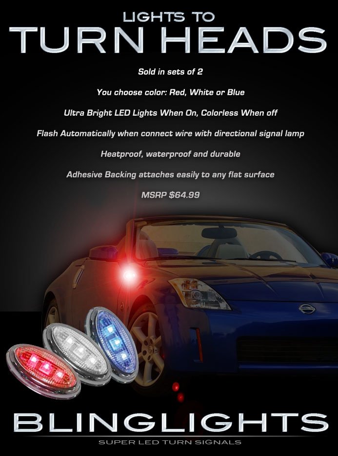 Nissan 350Z LED Turnsignals Turn Signals Lamps Signalers Lights 2003