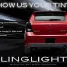 Pontiac Vibe Tinted Smoked Protection Overlays for Taillamps Taillights Tail Lamps Lights Film