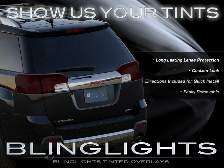 GMC Terrain Tinted Smoked Taillamps Taillights Overlays Film Protection Kit