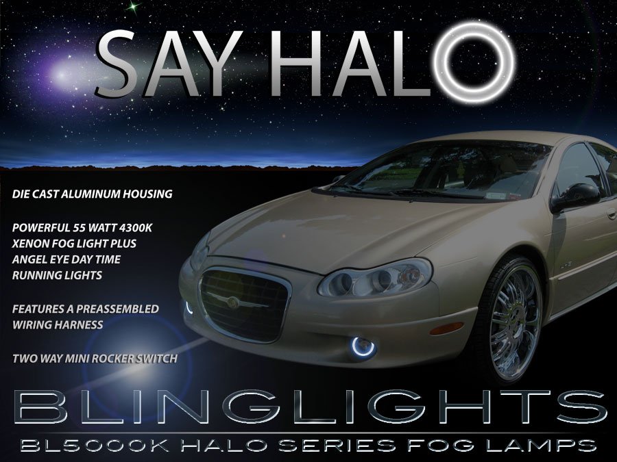 2002 2003 2004 Chrysler Concorde Halo Foglamps Angel Eye Foglights Driving Fog Lamps Lights Kit