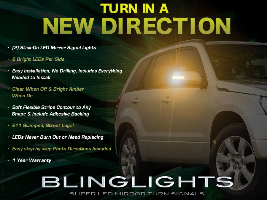Suzuki Escudo LED Side View Mirror Turnsignal Lights Turn Signal Accent Signaler Mirrors Lamps