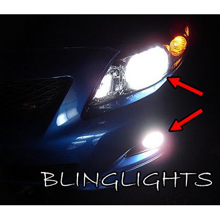Toyota Corolla Head & Fog Lamp Bright White Light Bulbs x 4