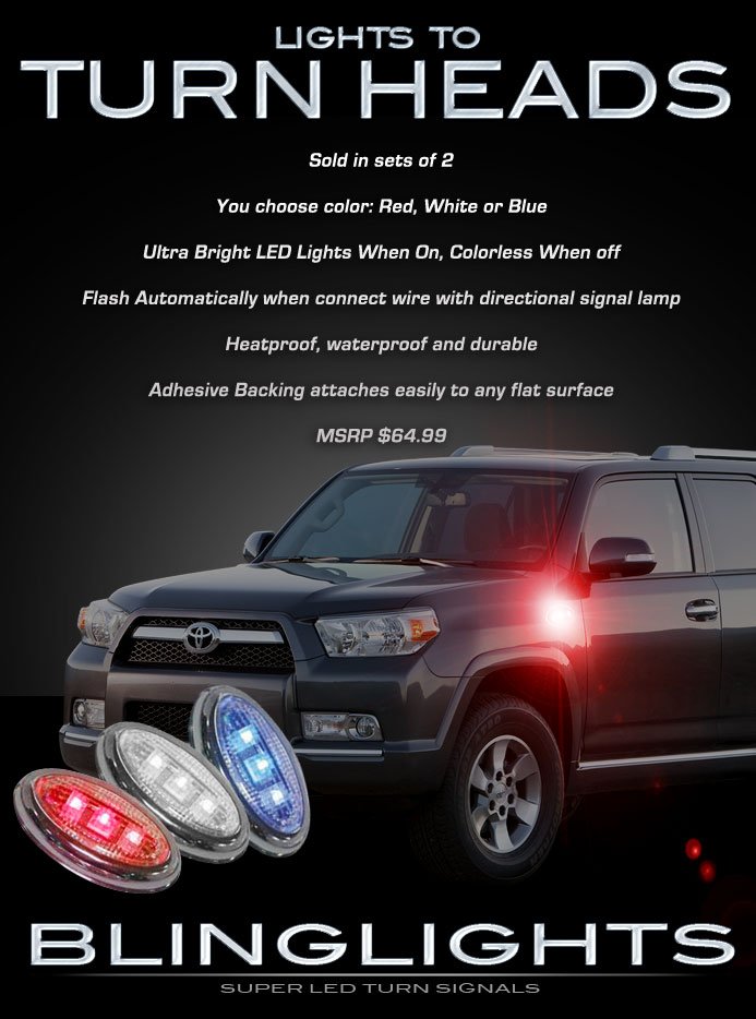 Toyota 4Runner LED Side Markers Turnsignals Lights Turn Signals Accents