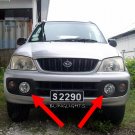 2000 2001 2002 2003 2004 2005 Daihatsu Terios Xenon Fog Lamps Driving Lights Foglamps Foglights Kit