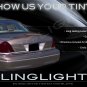 BlingLights Brand Tinted TailLight Film Overlays for 2003 2004 Mercury Marauder