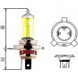H4 Yellow Gold 3000K Head Lamp Light Bulbs 60/55W Halogen Replacement Upgrade Set Pair