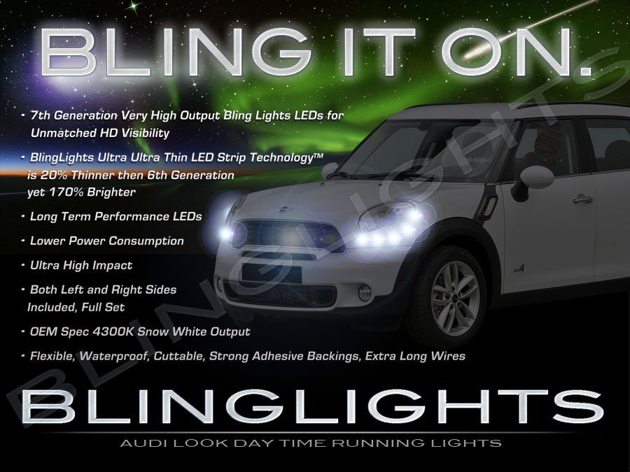 2011 2012 2013 Mini Countryman LED Strips Headlamp Headlight Head Lamps