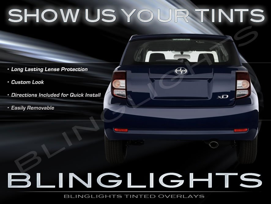 2008 2009 2010 2011 2012 Scion xD Tinted Smoked Protecion Overlays for Taillamps Taillights