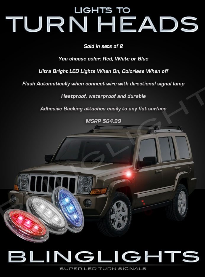 2006-2010 Jeep Commander LED Markers Accents Turnsignals Lights Turn Signals Lamps Signalers LEDs