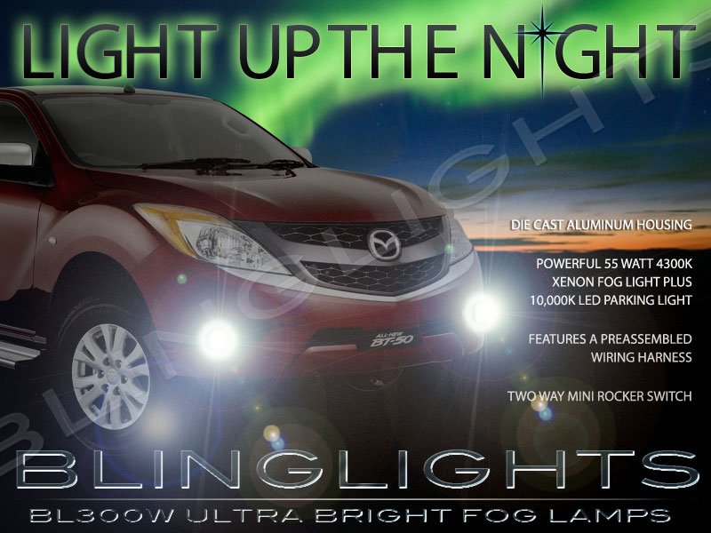 Mazda BT-50 BT50 Xenon Fog Lamps Driving Lights Kit Set Foglamps Foglights Drivinglights