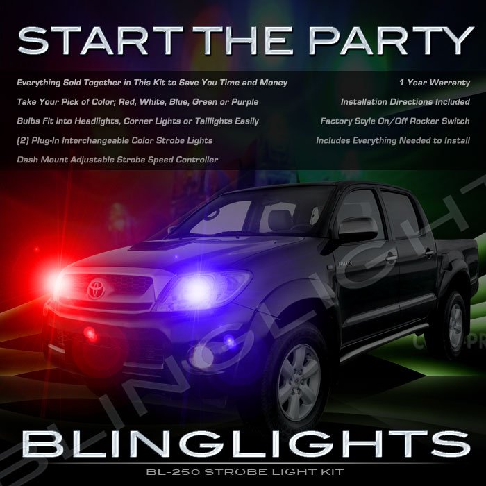 Toyota Tacoma Police Strobe Light Kit for Headlamps Headlights Head Lamps Lights Strobes