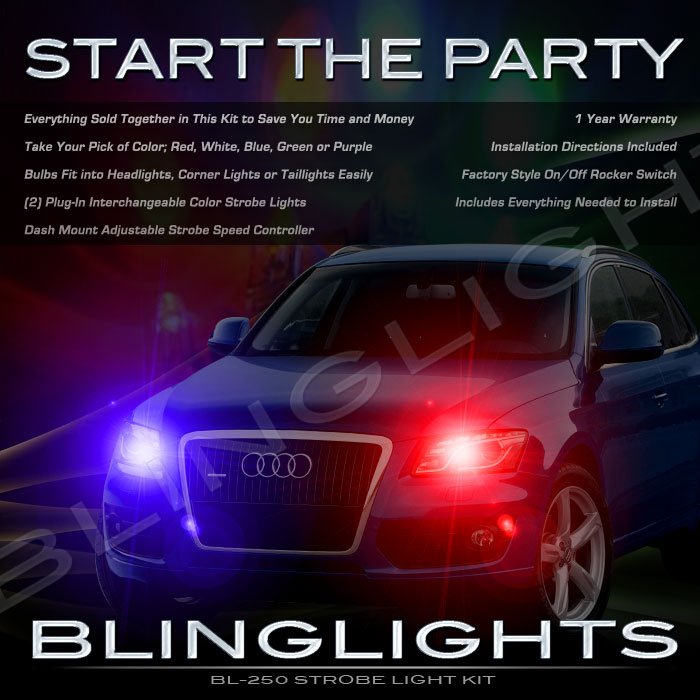 Audi Q5 Strobe Police Light Kit for Headlamps Headlights Head Lamps Lights Strobes