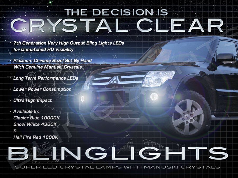 Mitsubishi Pajero LED Fog Lamps Driving Lights Kit 2007 2008 2009 2010 2011 2012 2013 Foglamps