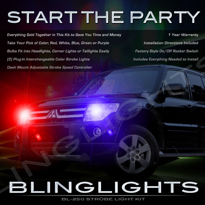 Mitsubishi Pajero Strobe Police Light Kit for Headlamps Headlights Head Lamps Lights Strobes