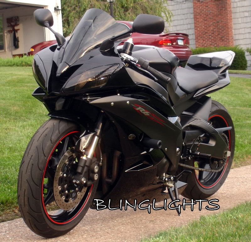 2003 2004 2005 Yamaha R6 YZF-R6 Tint Protective Overlay for Headlamps Headlights Head Lamps Lights
