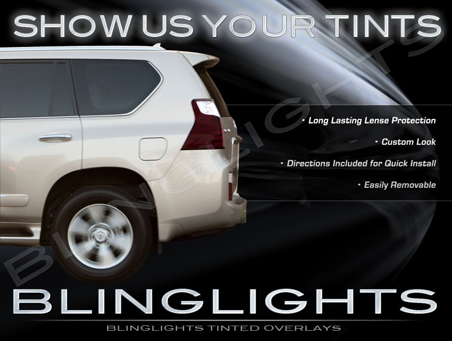Toyota Land Cruiser Prado Tinted Smoked Protection Overlays Film for Taillamps Taillights Tail Lamps