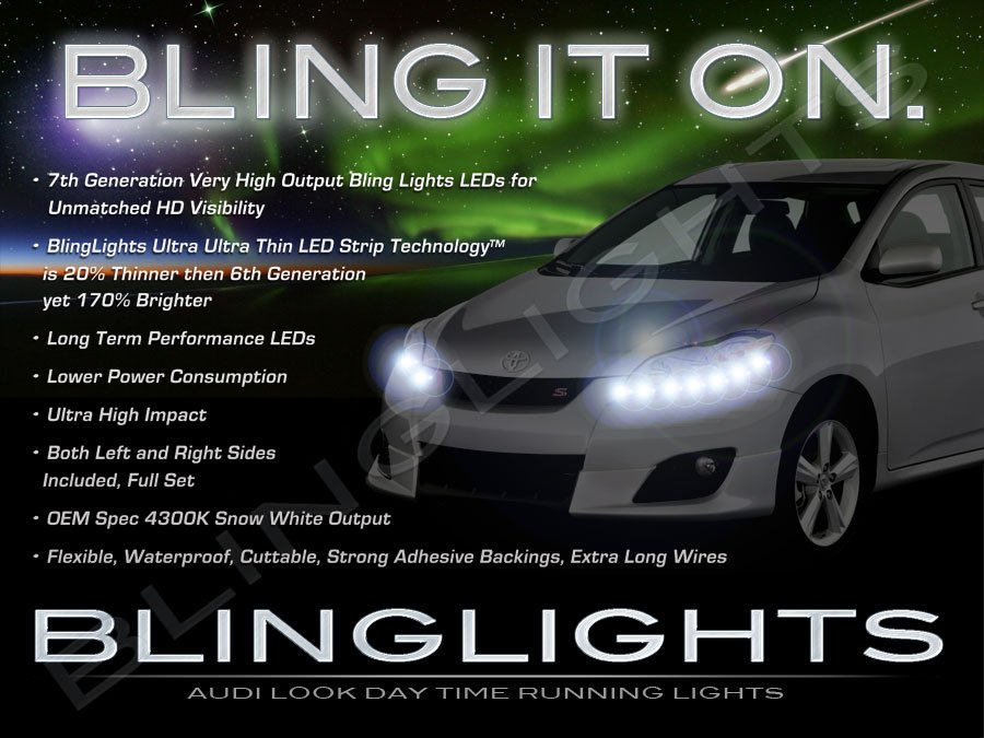 Toyota Voltz LED DRL Light Strips for Headlamps Headlights Head Lamps Day Time Running Strip Lights