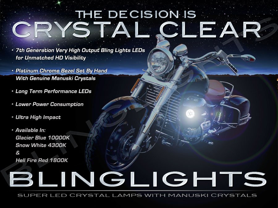 2001-2010 Honda Goldwing GL1800 Fog Lamp Driving Lights Kit LED Chrome