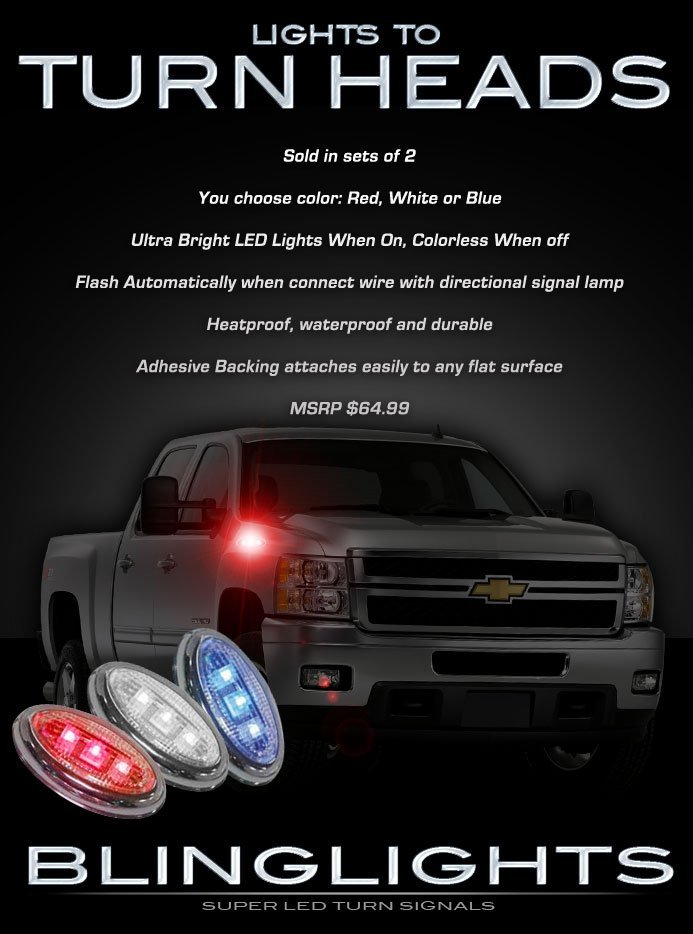GMC Canyon LED Side Turn Signals Markers Lights Turnsignals Accents Lamps Signalers