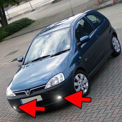2000 2001 2002 2003 2004 2005 2006 Opel Corsa C Xenon Fog Lamps Driving Lights Foglamps Kit