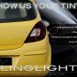 Opel Corsa Tinted Smoked Protection Overlays Film for Taillamps Taillights Tail Lamps Lights