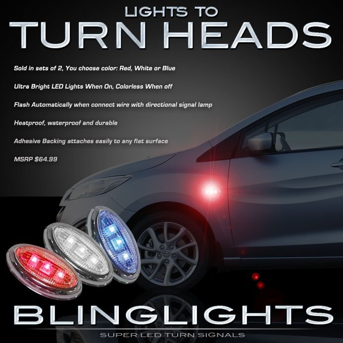 Mazda Premacy LED Side Markers Turnsignals Lights Accents Turn Signals Lamps Signalers Blinkers