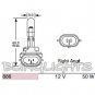 886 Bright Hyper White Light Bulbs Set 50w = 100w