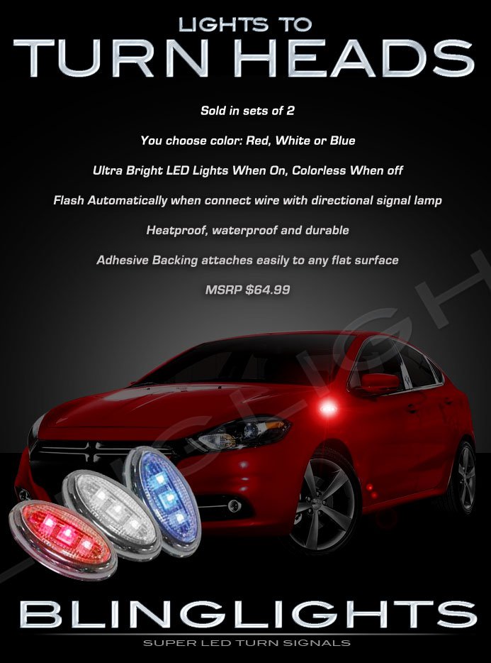 Dodge Dart LED Side Markers Turnsignals Accents Lights Turn Signals