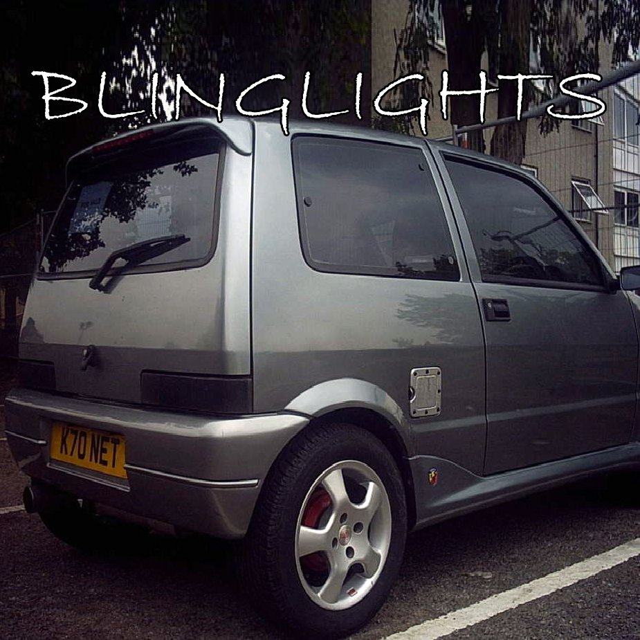 Fiat Cinquecento Tinted Smoked Protection Overlays for Taillamps Taillights Tail Lamps Lights