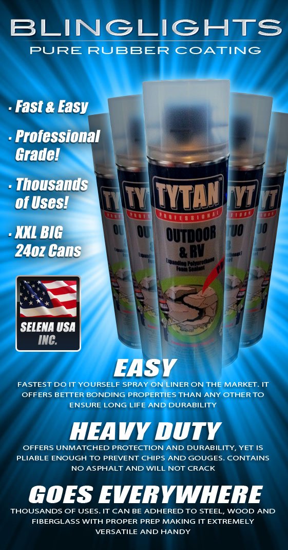 12x Tytan RV Pro Black Rubber Flex Foam Seal Spray Sealant Can Selena ...