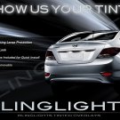 2012-2015 Hyundai Accent Tinted Tail Lamp Light Overlays Kit Smoked Film Protection