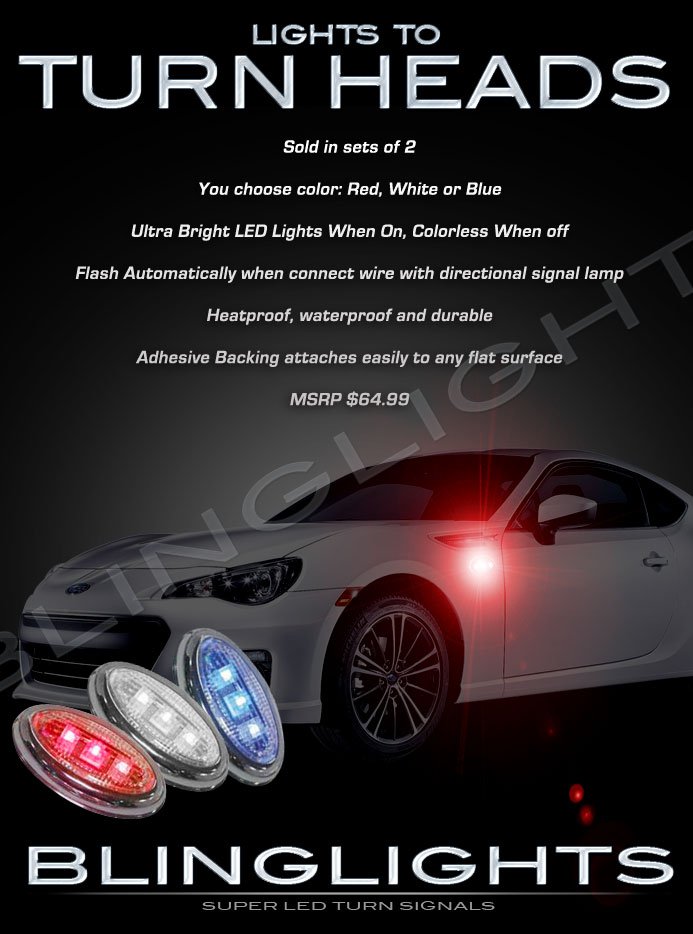 Subaru BRZ LED Side Markers Turnsignals Lights Turn Signals Lamps Accent Signalers