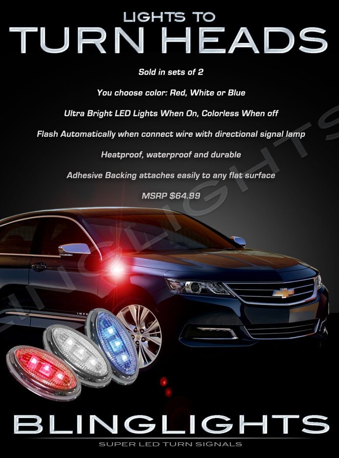 Chevrolet Chevy Impala LED Side Markers Turnsignals Lights Accents Turn