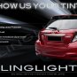 2012 2013 2014 Toyota Vitz Tinted Smoked Protection Overlays for Taillamps Taillights