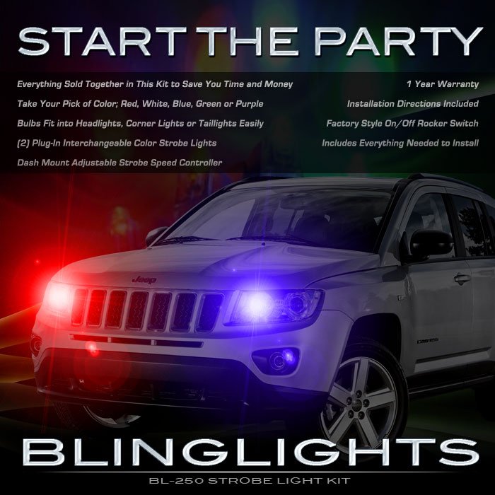 Jeep Compass Police Headlamps Headlights Strobe Light Kit