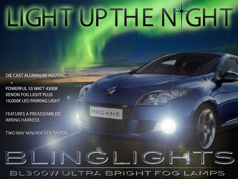 Renault Mégane Berline Xenon Fog Lamps Driving Lights Foglamps Foglights Drivinglights Kit